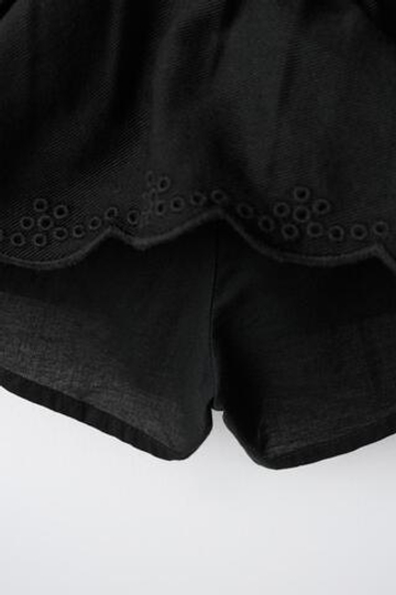 ZARA БАРХАТНАЯ ЮБКА С ЗАКЛЕПКАМИ, ЧЕРНЫЙ