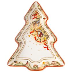 БЛЮДО LEFARD "ЩЕЛКУНЧИК" В ФОРМЕ ЕЛКИ 25*21*4 СМ, РАЗНОЦВЕТНЫЙ (КОР=8ШТ.)