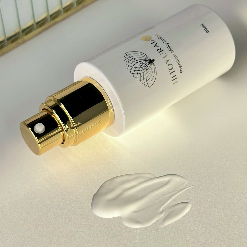Омолаживающее молочко с пептидами и фуллереном HITOYURAI + 30 Premium Milky Lotion