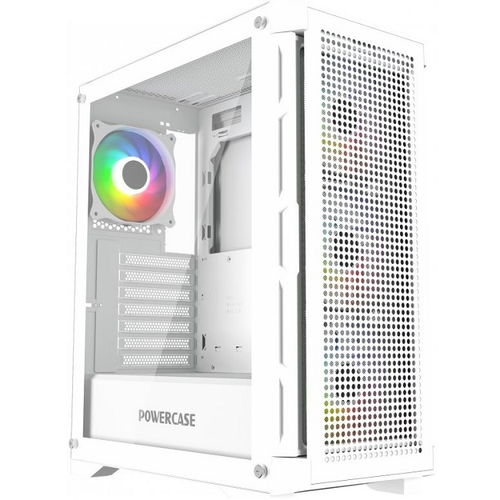 Корпус Midi-Tower PowerCase Ultimate TG, ARGB, белый (CUW-A4)