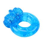 Эрекционное кольцо с вибрацией Reusable Cock Ring Chisa-Novelties синего цвета (Цвет: синий)