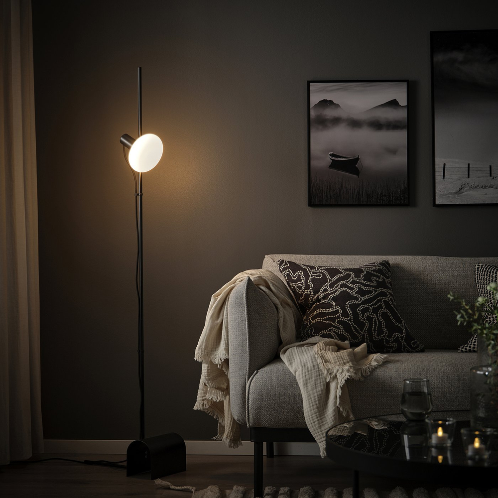 IKEA MOLNART  (ИКЕА МОЛНАРТ)  -  Лампа светодиодная E27 120 люмен - в форме кольца опаловая белая 2400 Кельвин 150 мм