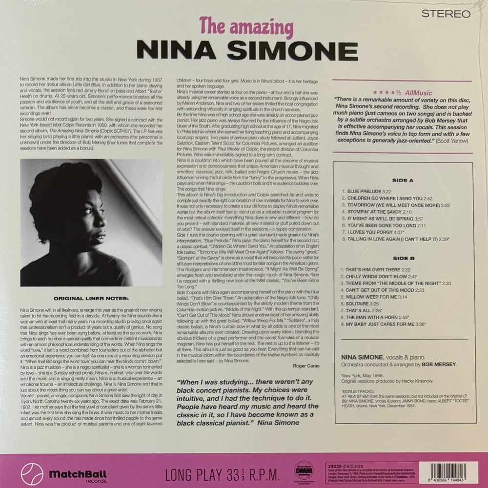 Nina Simone ‎– The Amazing Nina Simone (Европа 2020г.)