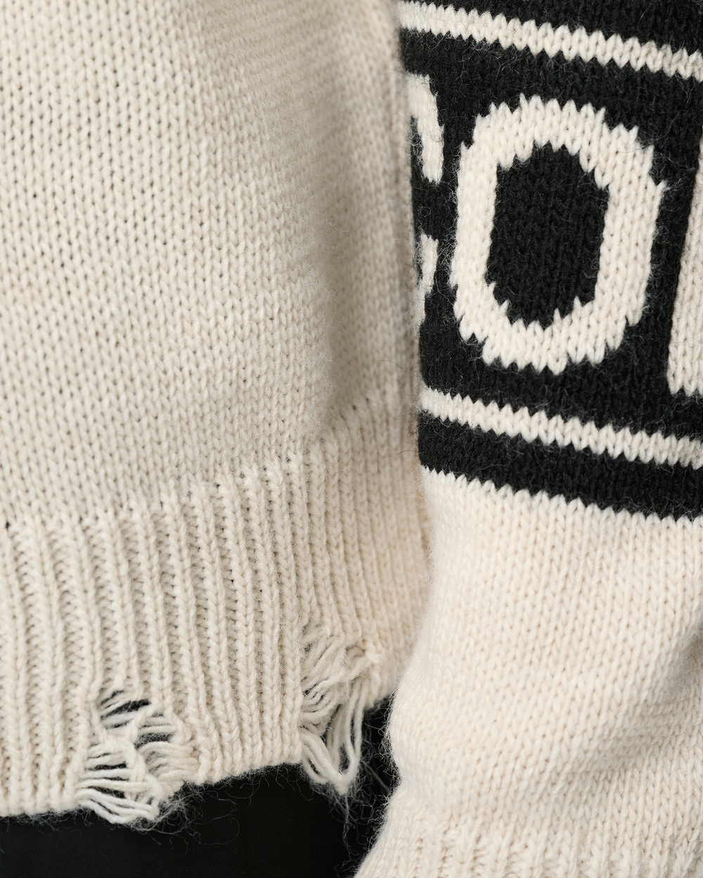 COMME DES FUCKDOWN СВИТЕР БЕЖЕВЫЙ С ЛОГОТИПОМ БРЕНДА