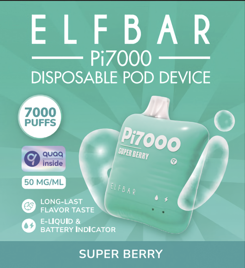 Elf Bar PI7000 - Super Berry (5% nic)