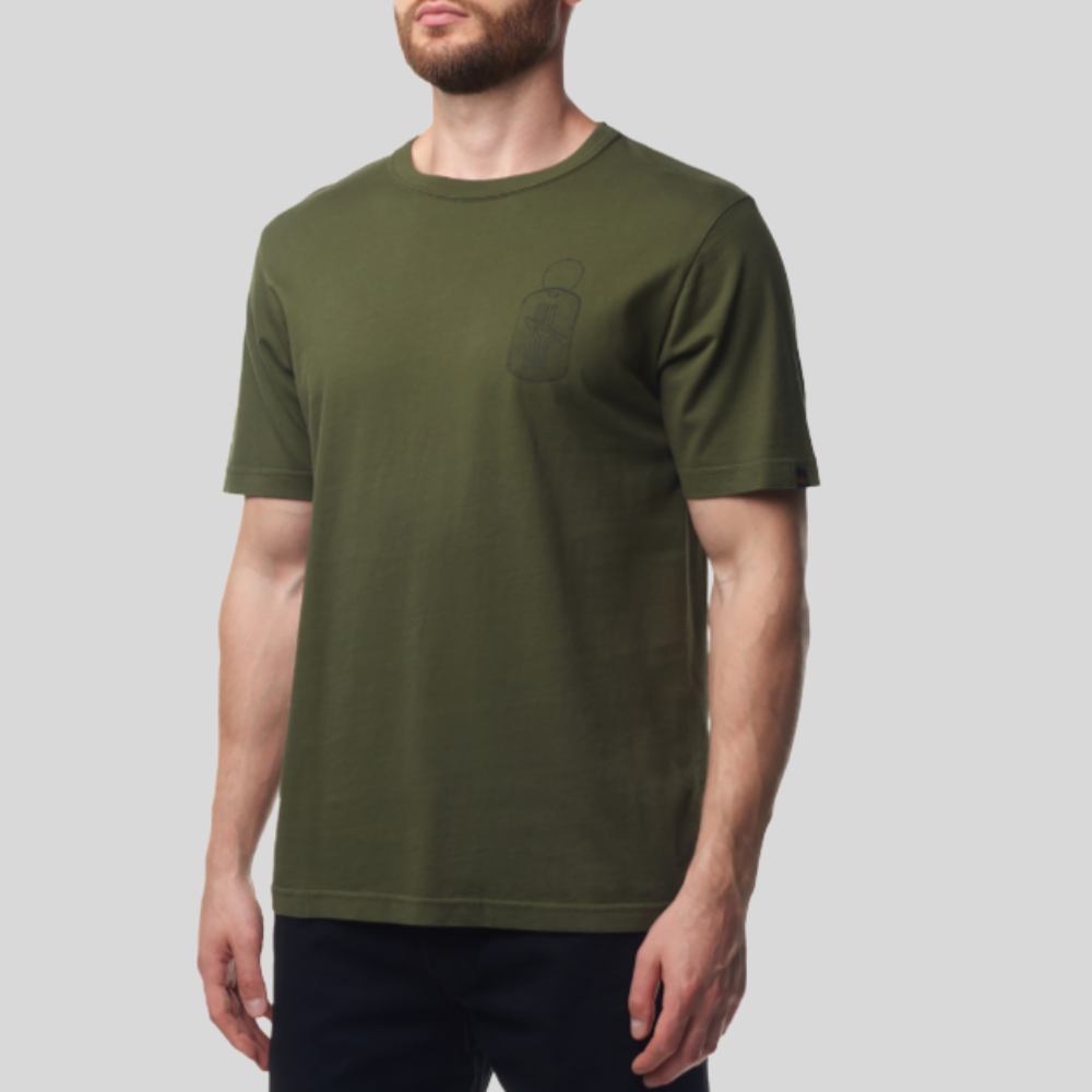 Футболка Alpha Industries Alpha Dog Tag Tee Olive (Зеленый)