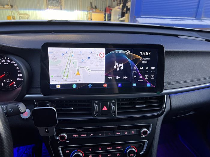 Магнитола для KIA Optima 2016-2020 - Redpower 85097XLB монитор 12.3" QLED в стиле BMW, Android 14, Быстрейшая, CarPlay, 4G SIM-слот