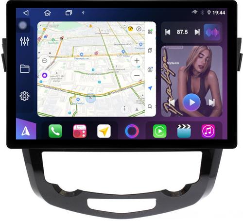  Магнитола для Nissan Qashqai J11 / X-Trail T32 / 2013-2022 (климат, рамка большая, поддержка 360) - FarCar BX877 монитор 13" 2K QLED на Android 13, TS10, 6+128, CarPlay, 4G SIM-слот