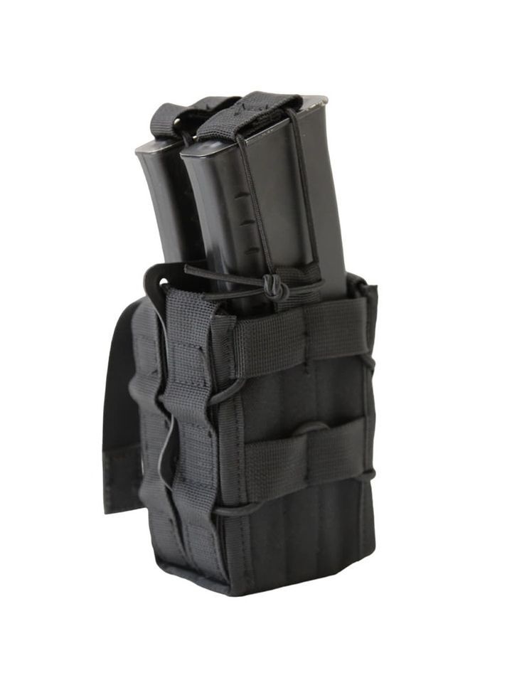 Подсумок без клапана двойной MOLLE (черный)