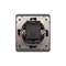 Переключатель проходной двухклавишный KRANZ Miele Round Титан KR-78-0709-2