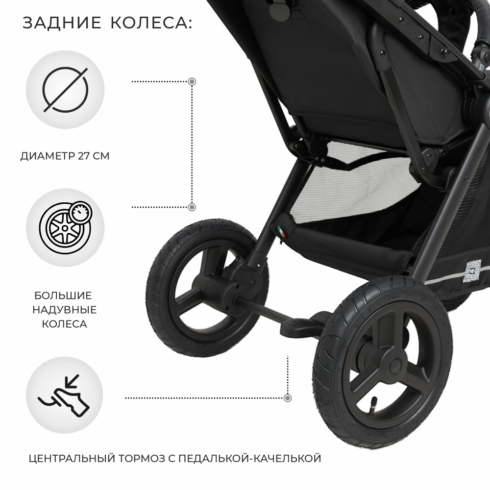 Прогулочная коляска Sweet Baby Egoista Black (Air)