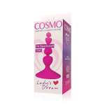 Ярко-розовый анальный стимулятор COSMO - 8 см. (Цвет: ярко-розовый)