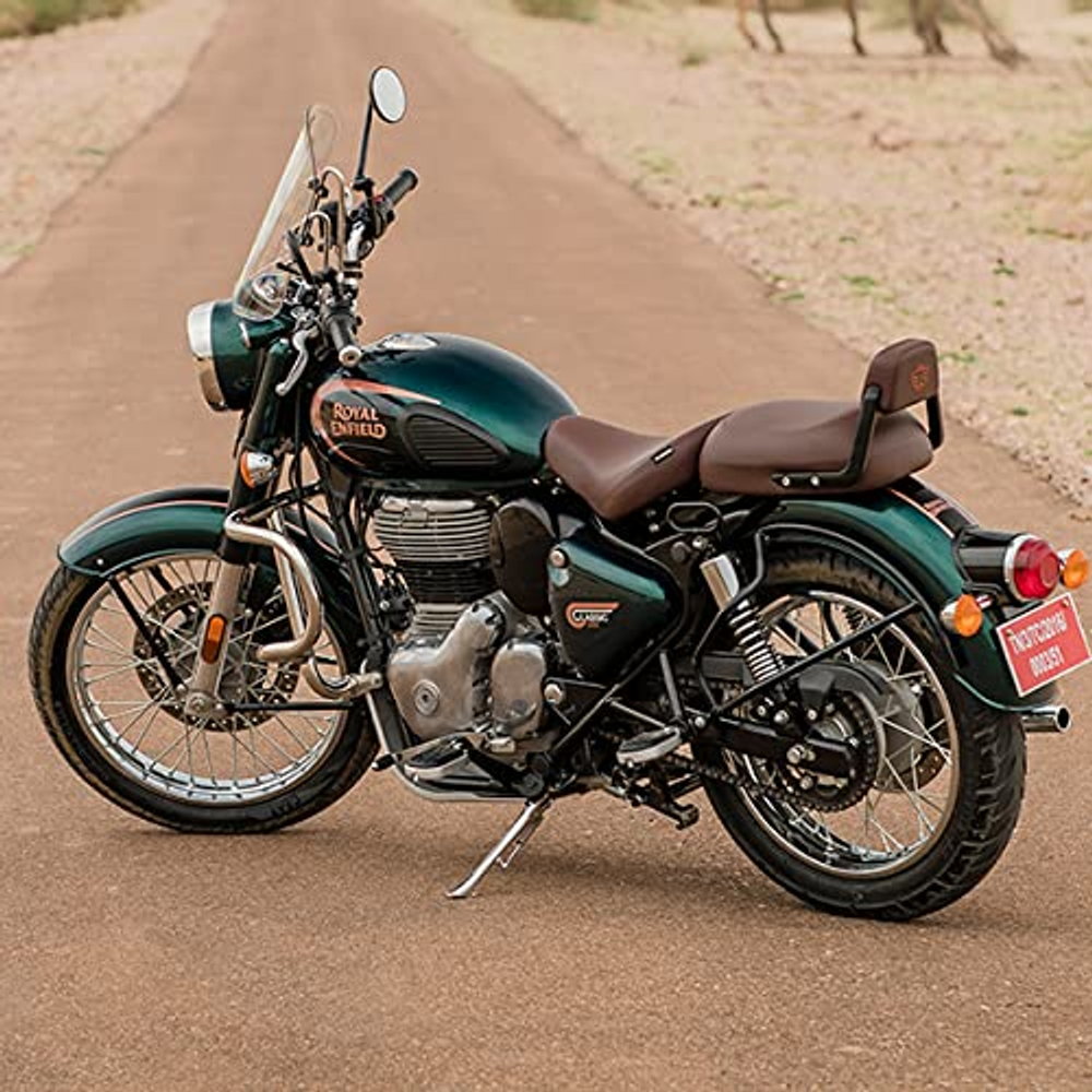 Комплект подножек Royal Enfield, тип - "Deluxe", серебристого цвета, арт. KXA00030