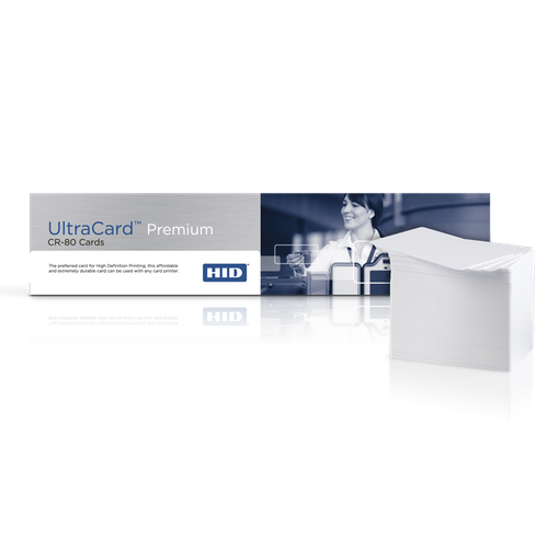 HID 82289. Усиленные пластиковые карты FARGO UltraCard PC для печати HDP и лазерной гравировки, 500 шт.