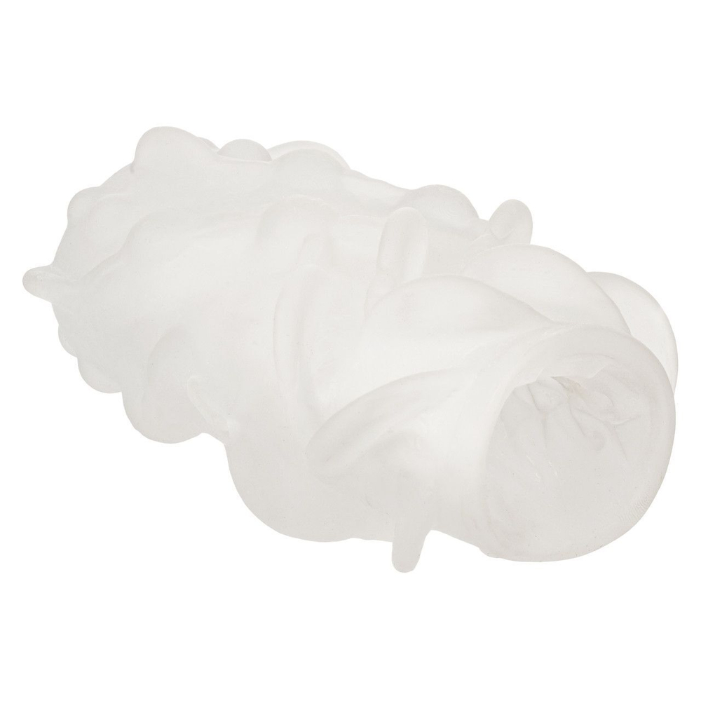 Двусторонний мастурбатор с желтым стимулирующим шариком Reversible Squishy Ball Stroker (Цвет: прозрачный)