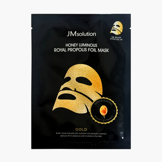Тканевая маска фольгированная с прополисом JMSOLUTION Honey Luminous Royal Propolis Foil Mask Gold