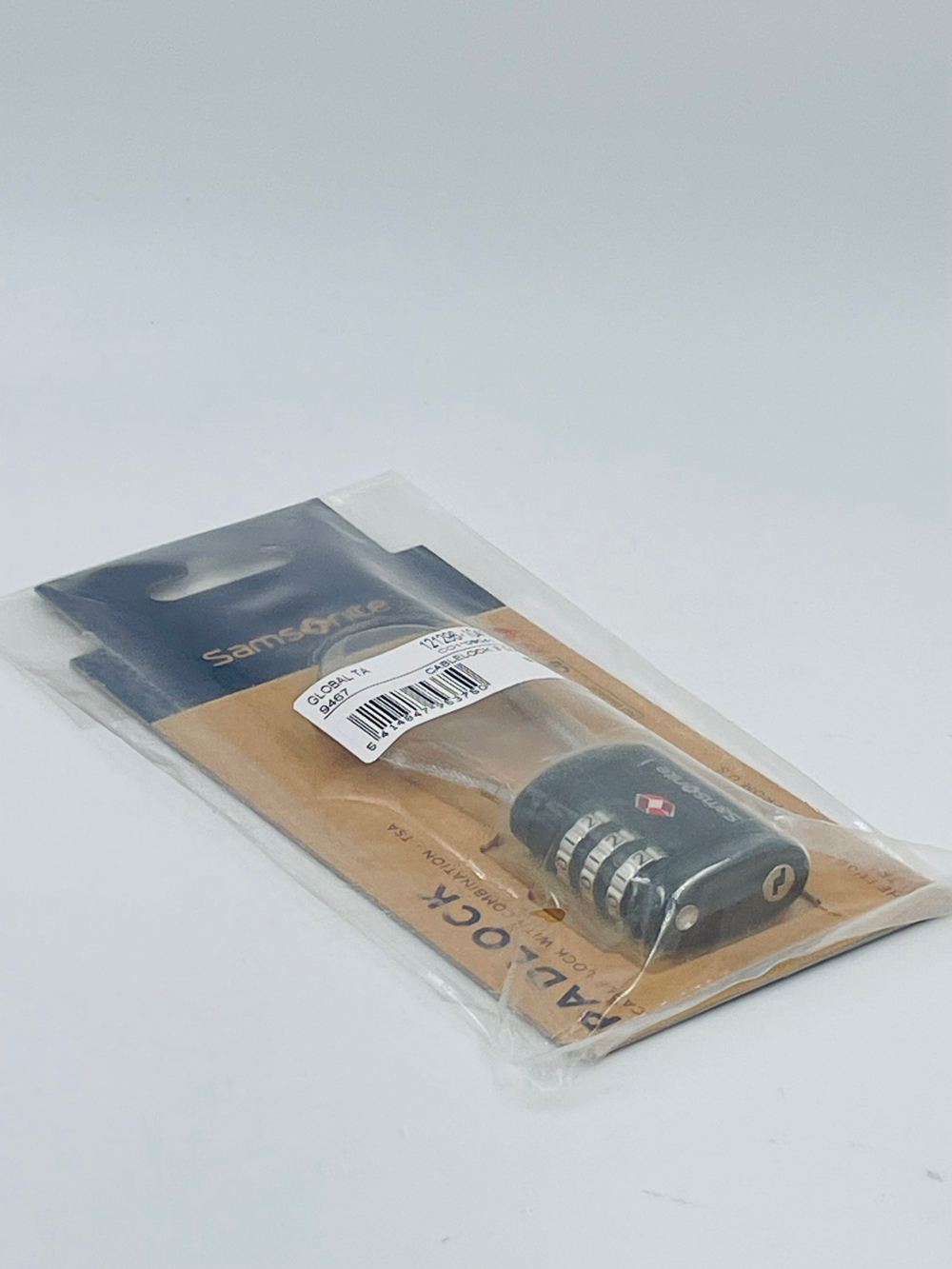 Samsonite Багажный замок-тросик кодовый Cablelock 3Dial TSA, Черный, 1 шт