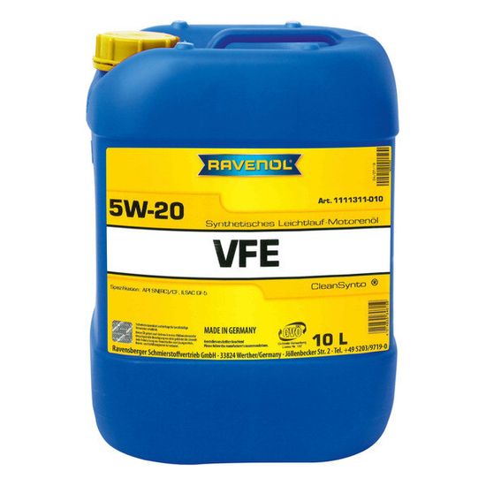 VFE 5W-20 RAVENOL Моторное масло 10 Литров