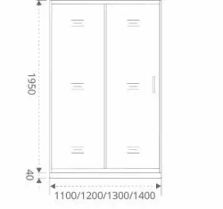 Душевая дверь в нишу Bas Antares WTW-110-C-CH 110*195 без поддона