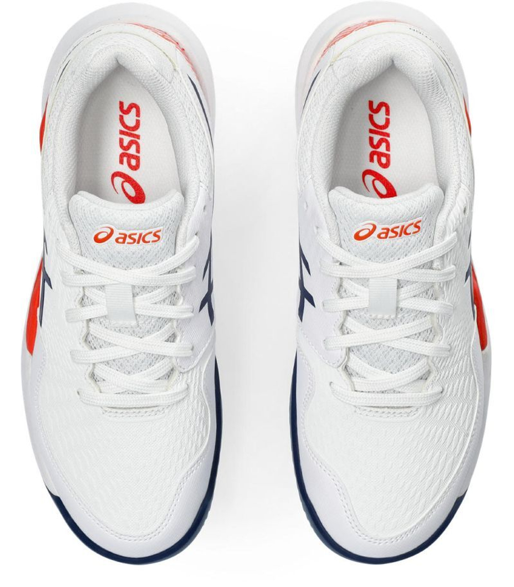 детские Кроссовки теннисные Asics Gel-Resolution 9 GS Clay - white/blue expanse