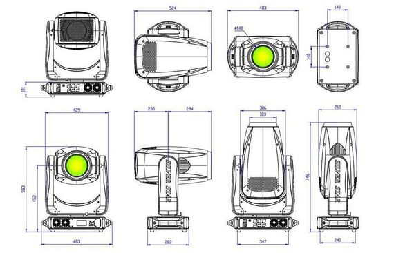 SILVER STAR НС PLUTO 800 PROFILE НС вращающаяся голова