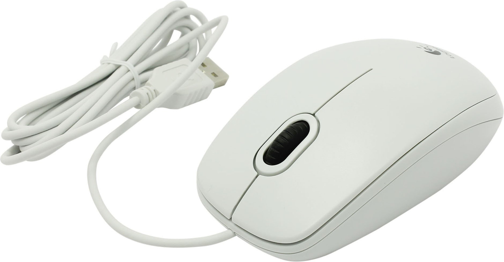 Logitech Optical Mouse B100 White (OEM) USB 3btn+Roll < 910-003360 >