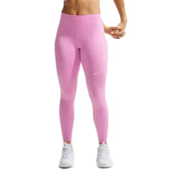 Женские леггинсы Nike Dri-Fit One 7/8 High-Rise - pink rise/white