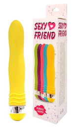 Желтый эргономичный вибратор Sexy Friend - 17,5 см. (Цвет: желтый)
