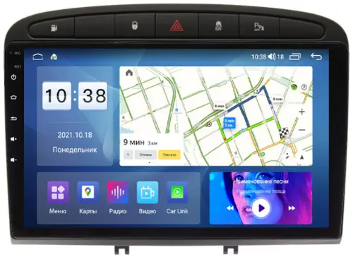 Магнитола для Peugeot 308 2007-2014, 408 2012-2022 - Parafar PF081UHD на Android 13, Быстрая, QLED, CarPlay, 4G SIM-слот