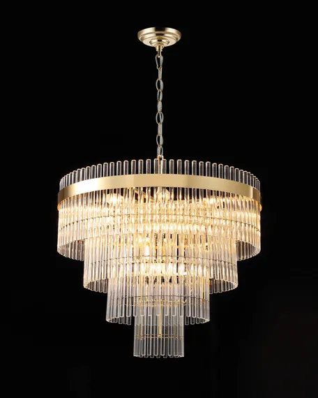 Люстра подвесная NewRgy 16G-ф600 H GOLD, 12×40 Вт, золотая