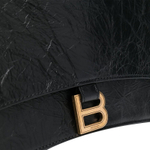 Balenciaga Women"s Crush Medium Chain Bag Black