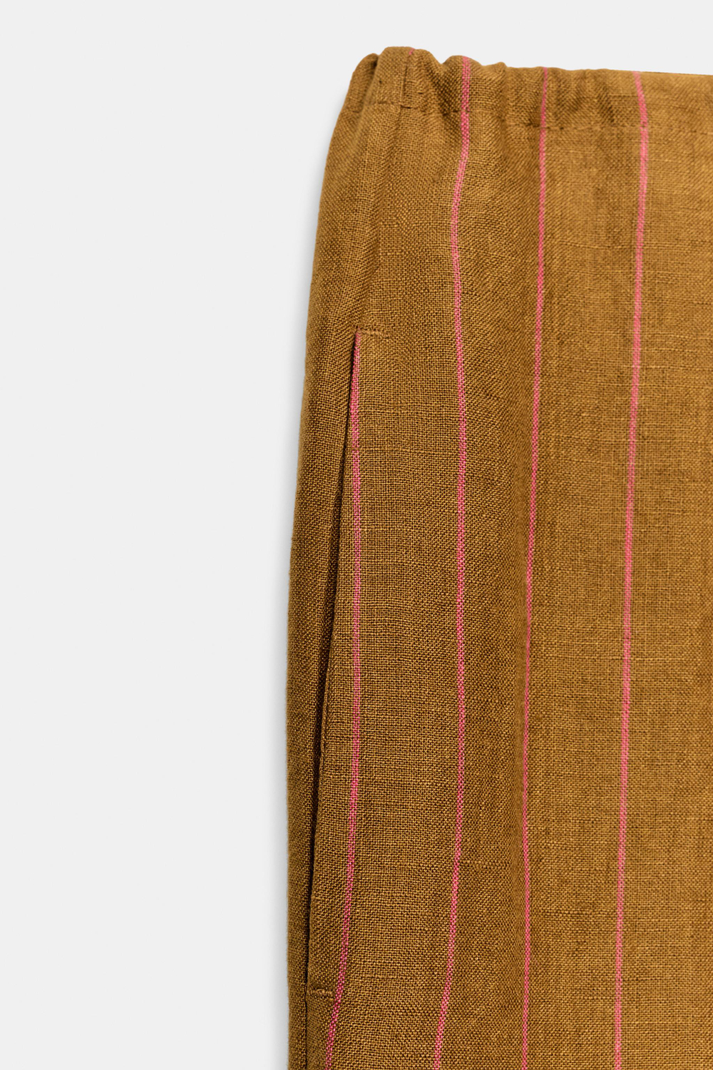 БРЮКИ В ПОЛОСКУ ИЗ 100% ЛЬНА — ZARA