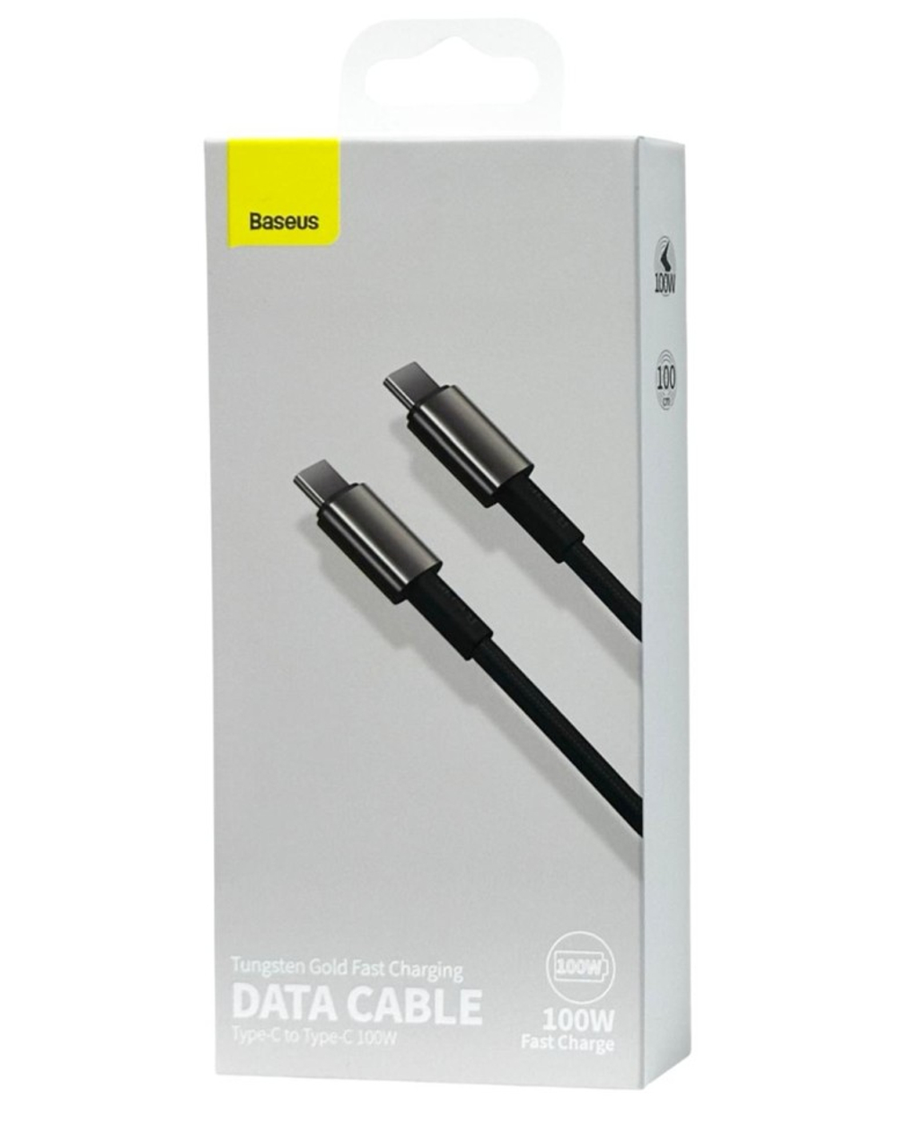 Кабель-зарядка Type-C на Type-C Baseus Tungsten Gold 100W 1м (CATWJ-01) черный