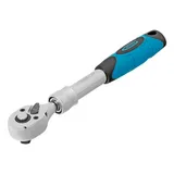 Ключ-трещотка телескопический 3/8", 215-315 мм, CrV, 72 зуба, с быстрым сбросом, хром Gross — фото 1