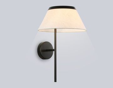 Настенный светильник с абажуром 1*E14 LH72455 BK/WH чёрный/белый High Light Classic Ambrella