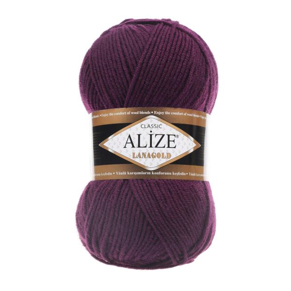 Пряжа Alize (Ализе) Lana Gold / уп.5 мот. по 100 г, 240м, 111 фиолетовый A