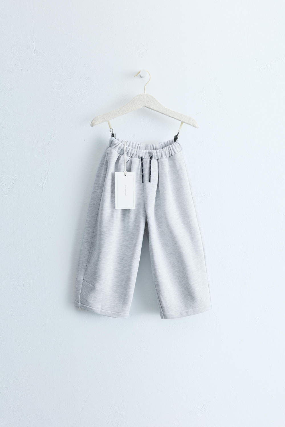 ZARA ZARA TIMELESS - ТРИКОТАЖНЫЕ БРЮКИ НА ЗАВЯЗКАХ, СЕРЫЙ МЕЛАНЖ