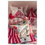 Комплект постельного белья IKEA BUSENKEL (БУСЕНКЕЛ), Детский, Красно-белый с рисунком, 150x200, 50x80 см
