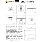 Накладной светодиодный светильник Omnilux Lenno OML-101309-18