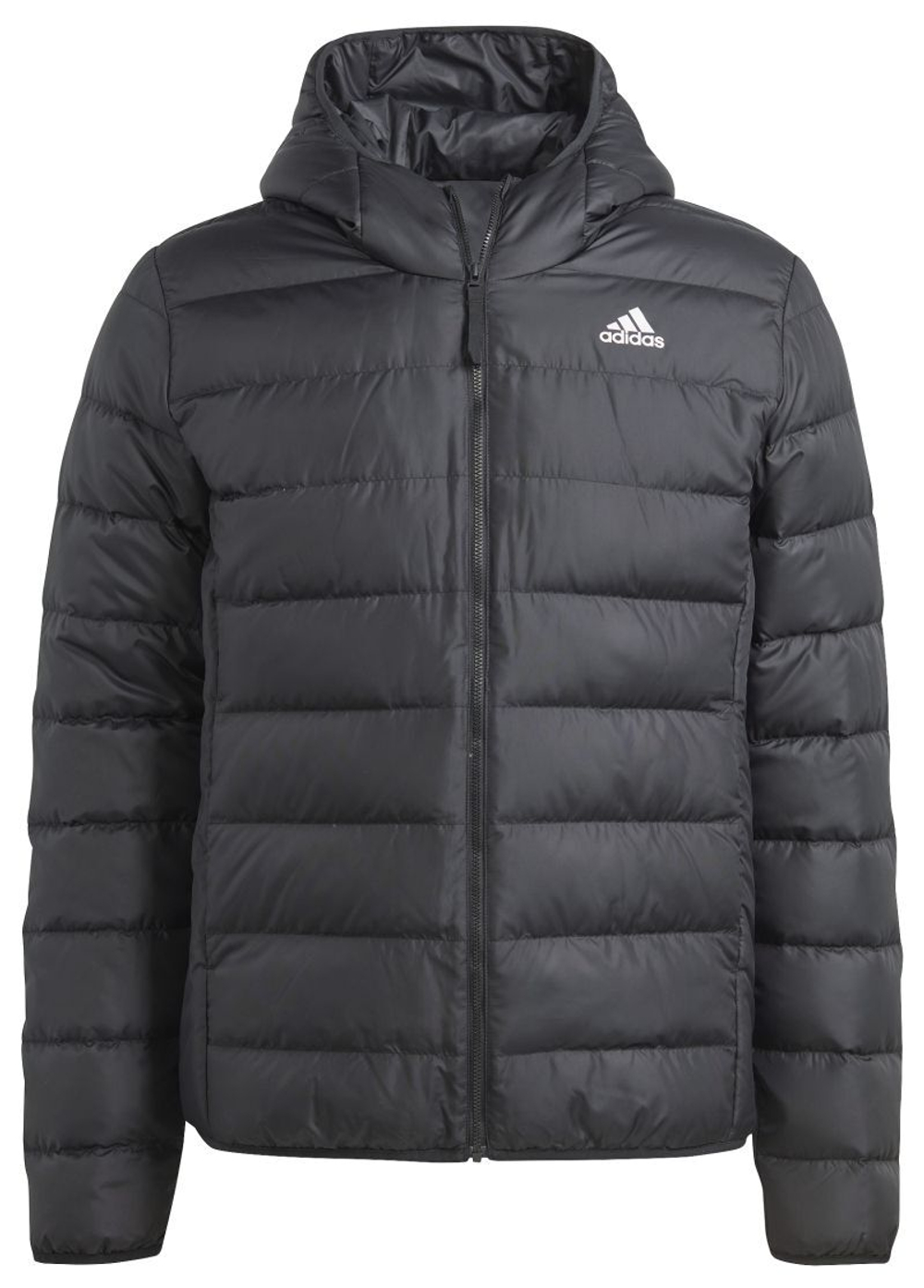 Мужская теннисная куртка Adidas Essentials Light Down Hooded - черный
