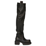 RICK OWENS/RO Calfskin Over the knee Boots Men"s Black