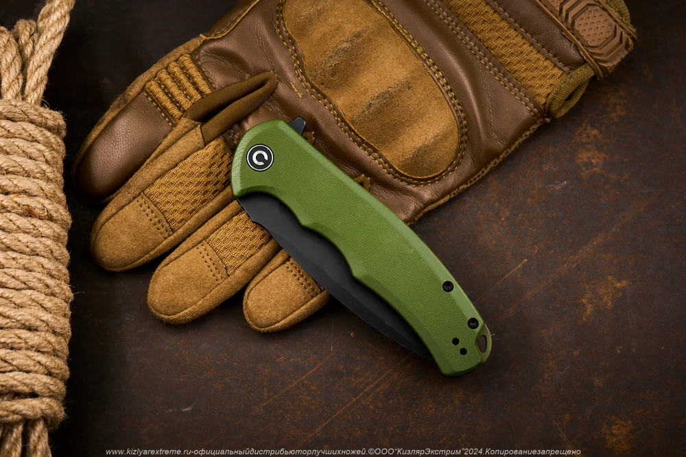 Нож Civivi Praxis C803F сталь 9Cr18MoV BlackWwash рукоять OD Green G10