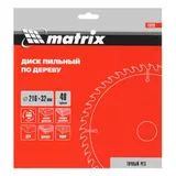 Пильный диск по дереву, 216 х 32 мм, 48 зубьев, кольцо 30/32 Matrix Professional — фото 4