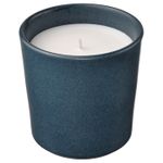 Свеча ароматическая IKEA FRUKTSKOG (ФРУКТСКОГ), Ветивер и герань, Черно-бирюзовый, 50 часов
