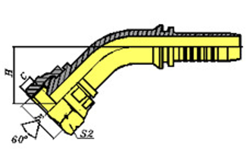 Фитинг DN 12 BSP (Г) 5/8 (45)