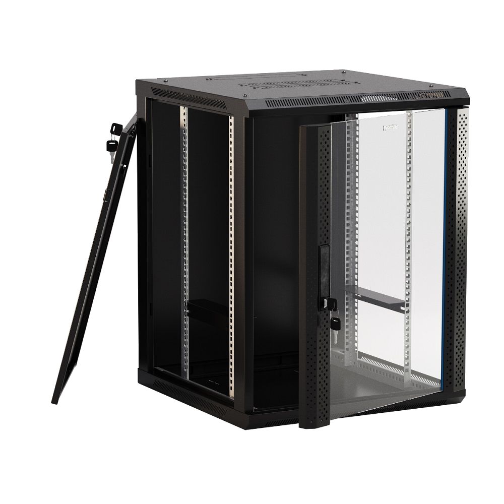 Шкаф настенный 12U Hyperline TWB-1245-GP-RAL9004
