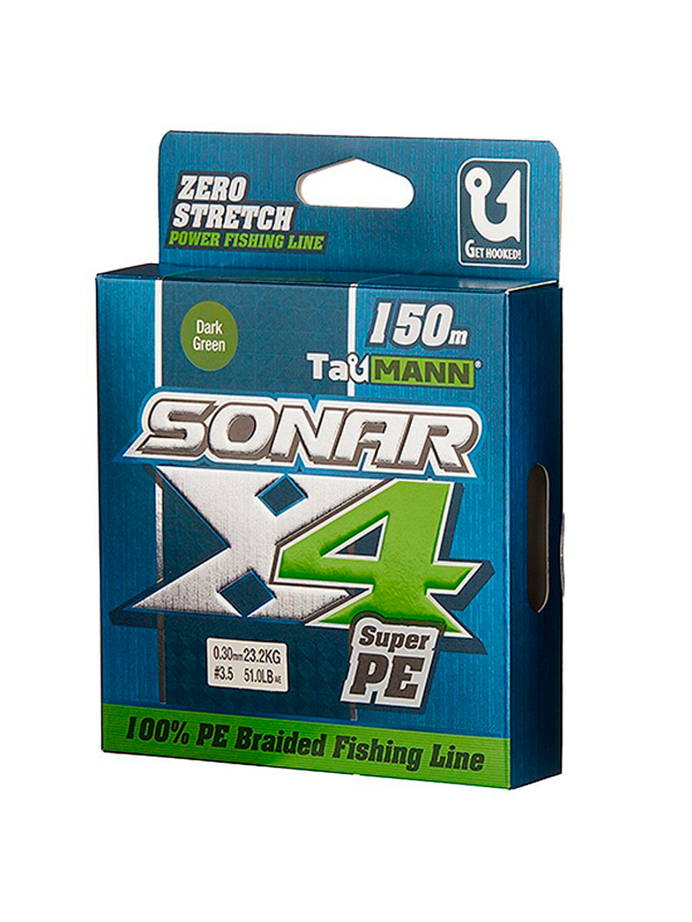 Плетеный шнур для рыбалки TauMANN Sonar PE X4 150m #1.2 (0.18mm) Yellow
