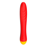 Красный изогнутый вибромассажер Romp Hype G-Spot - 21 см. (Цвет: красный)