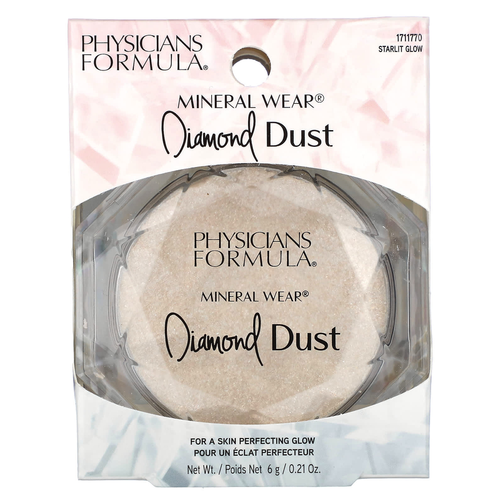 Physicians Formula, Mineral Wear, Diamond Dust, 1711770 Starlit Glow, 6 г (0,21 унции)