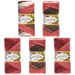 Пряжа Alize (Ализе) Burcum Batik / уп.5 мот. по 100 г, 210м, 1984 секционный A